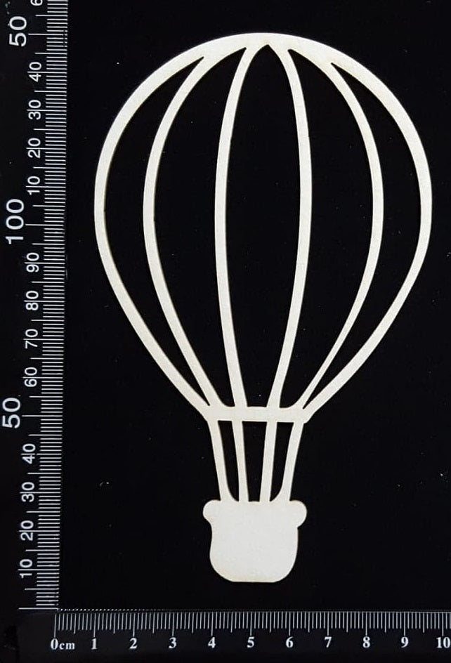 Hot Air Balloon - C - Large - White Chipboard