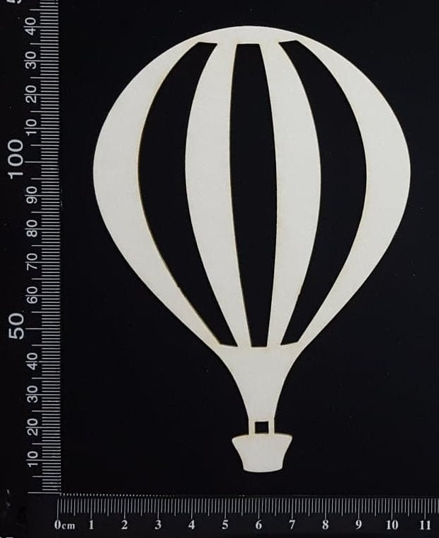 Hot Air Balloon - D - Large - White Chipboard