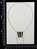 Hot Air Balloon - E - Large - White Chipboard