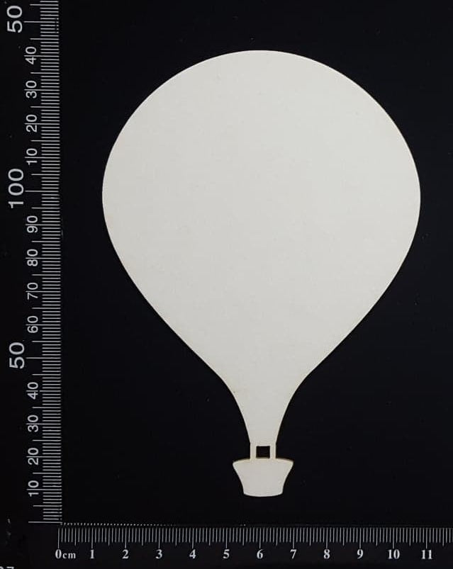 Hot Air Balloon - F - Large - White Chipboard