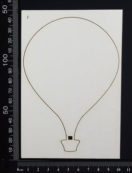 Hot Air Balloon - F - Large - White Chipboard