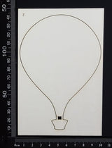 Hot Air Balloon - F - Large - White Chipboard