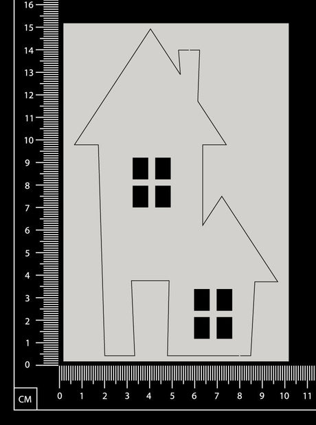 House - B - Large - White Chipboard