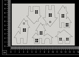 House Set - D - Mini - White Chipboard
