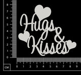 Hugs & Kisses - White Chipboard