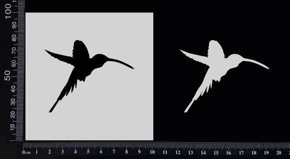 Hummingbird - E - Stencil - 100mm x 100mm