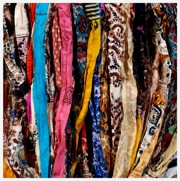 Reclaimed Sari Ribbon Hank - (IB) - Unique