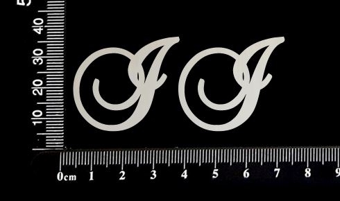 Elegant Word - I - Set of 2 - White Chipboard