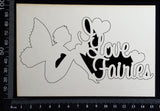 Fairy Title - I Love Fairies - White Chipboard