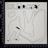 Ice Hockey Set - White Chipboard