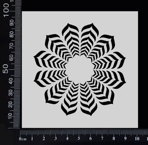 Illusion Flower - Stencil - 100mm x 100mm