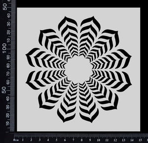 Illusion Flower - Stencil - 150mm x 150mm