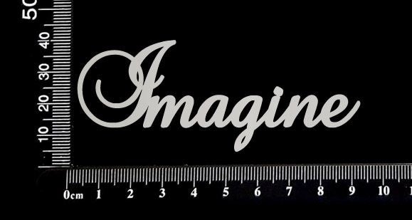 Elegant Word - Imagine - White Chipboard