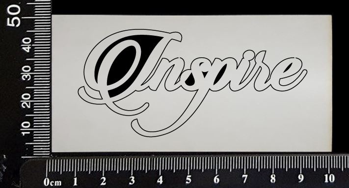 Sandscript Word - Inspire - White Chipboard