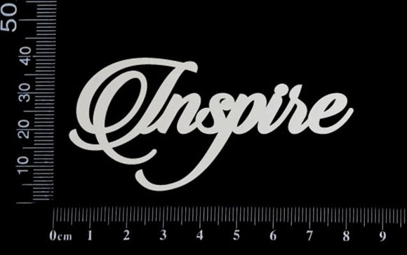 Sandscript Word - Inspire - White Chipboard