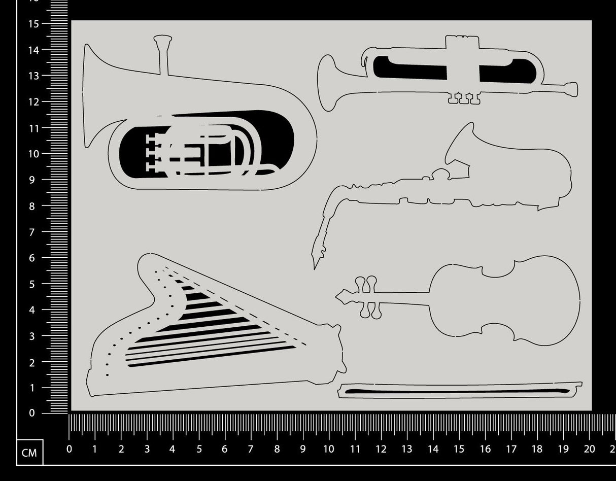 Instruments Set - A - White Chipboard