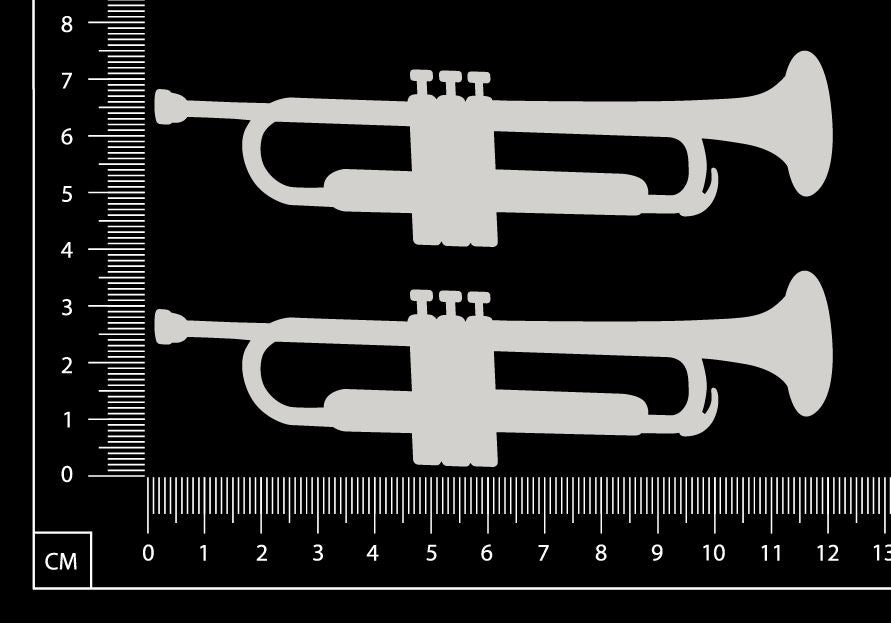 Instruments Set - Trumpets - White Chipboard