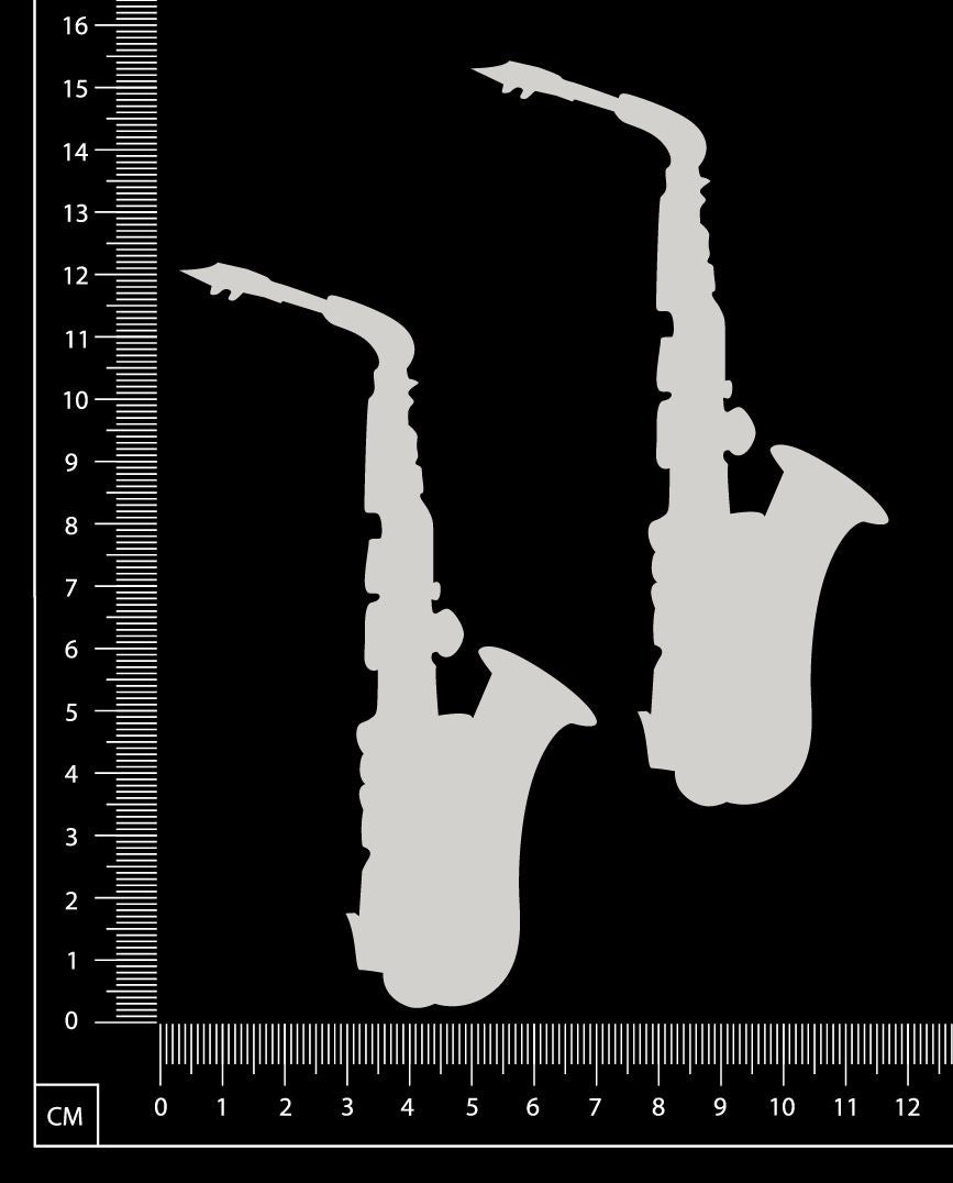 Instruments Set – Saxophones - White Chipboard