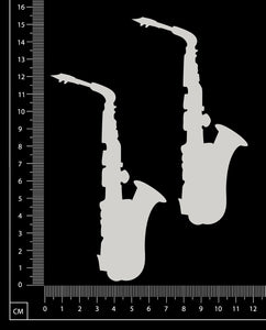 Instruments Set – Saxophones - White Chipboard