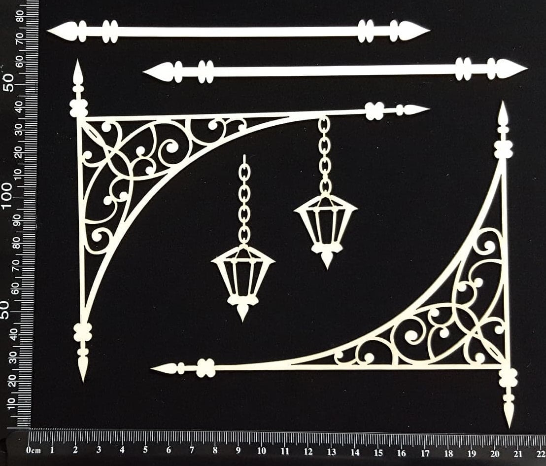 Irene Corners Set - White Chipboard