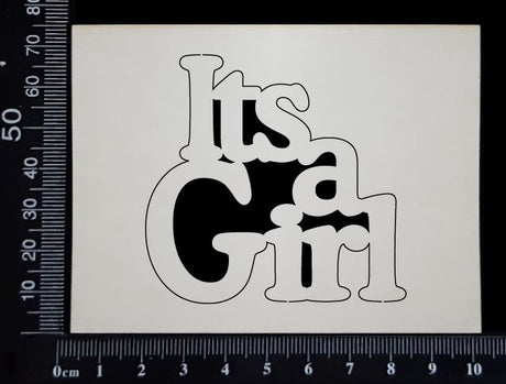 It's a Girl - BB - Small - White Chipboard