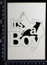 It's a Boy - AA - Large - White Chipboard