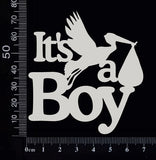It's a Boy - AB - Small - White Chipboard