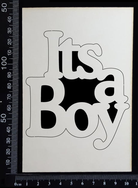It's a Boy - BA - Large - White Chipboard