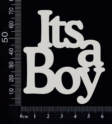 It's a Boy - BB - Small - White Chipboard