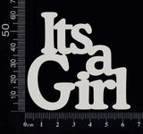 It's a Girl - BB - Small - White Chipboard