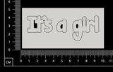 It's a girl - C - White Chipboard