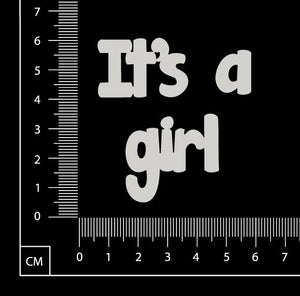 It's a girl - C - White Chipboard
