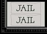 Jail - Set of 2 - B - White Chipboard
