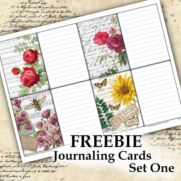 FREEBIE - Journaling Cards - Set One - DI-10219 - Digital Download