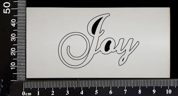 Elegant Word - Joy - White Chipboard