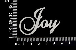 Elegant Word - Joy - White Chipboard