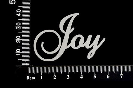 Elegant Word - Joy - White Chipboard