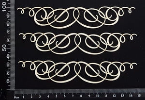 Juliet Border Set - B - Small - White Chipboard