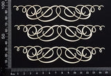 Juliet Border Set - B - Small - White Chipboard