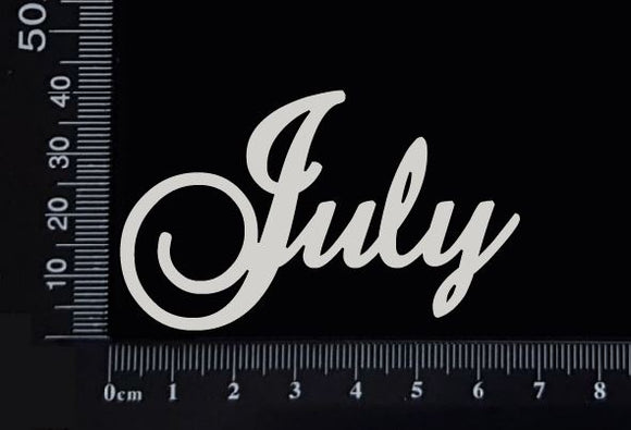 Elegant Word - July - White Chipboard