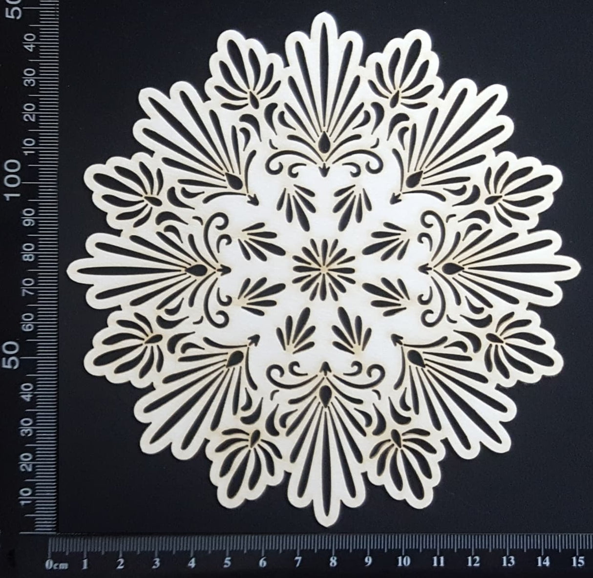 Kaleidoscope Doily - Medium - White Chipboard