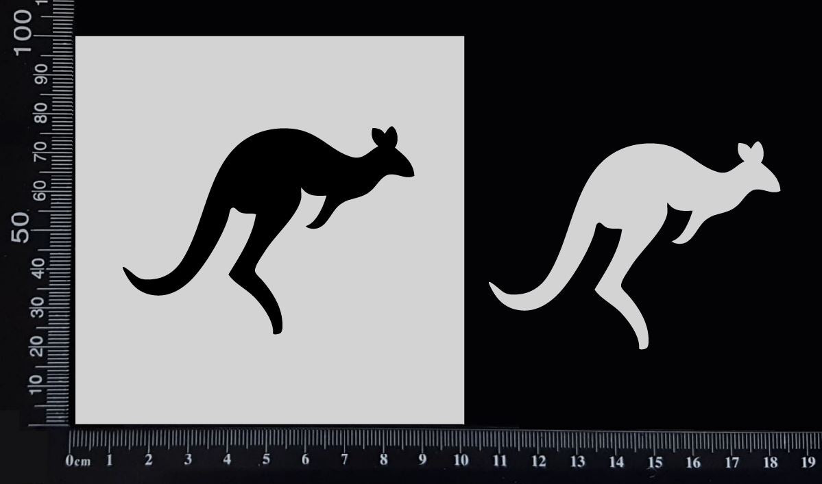 Kangaroo - Stencil - 100mm x 100mm