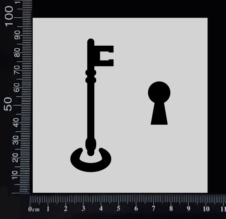 Key and Key Hole - Stencil - 100mm x 100mm