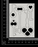 Keys Set - C - White Chipboard