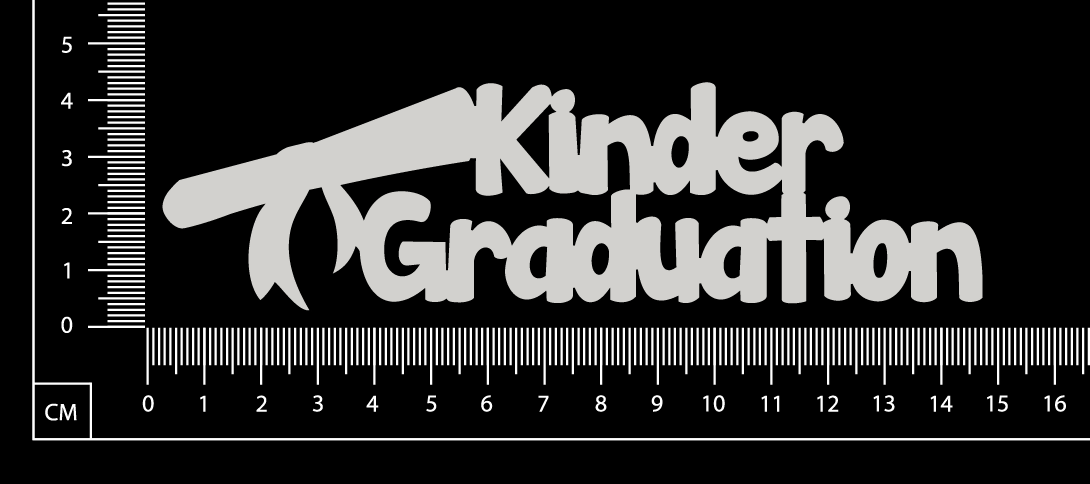 Kinder Graduation - A - White Chipboard