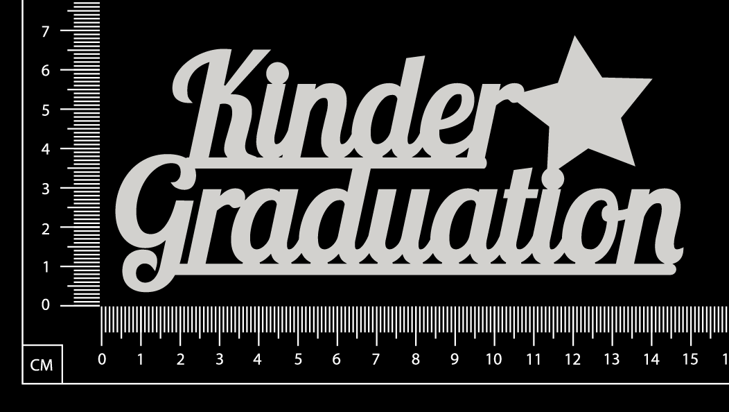 Kinder Graduation - B - White Chipboard