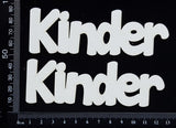 Kinder - Set of 2 - Large - White Chipboard