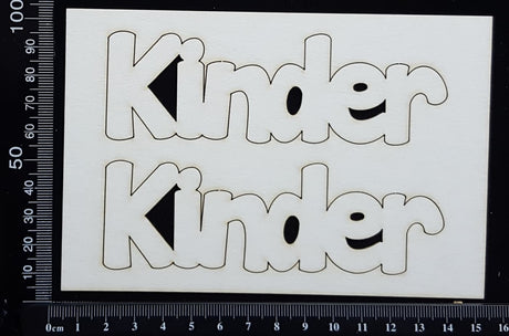 Kinder - Set of 2 - Large - White Chipboard