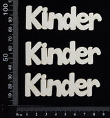 Kinder - Set of 3 - White Chipboard
