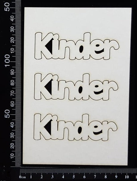 Kinder - Set of 3 - White Chipboard